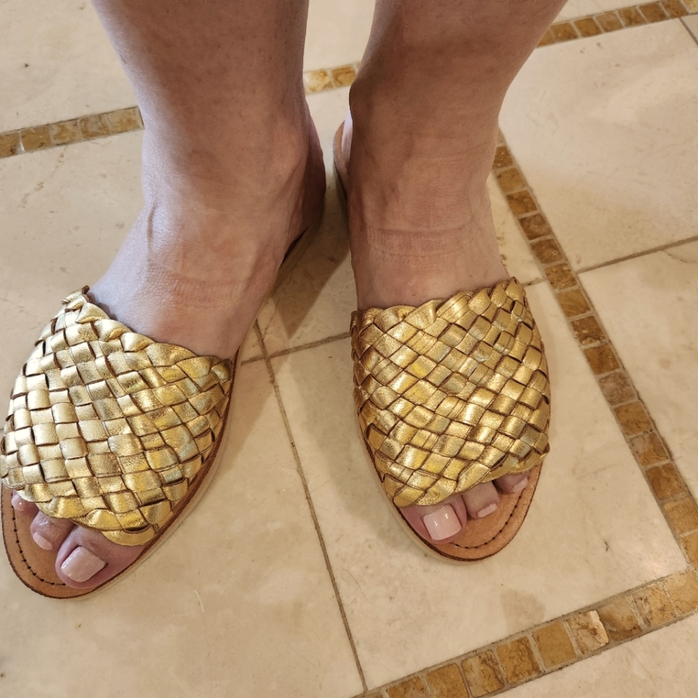 Xopan Gold Slides from Agave Girl Boutique